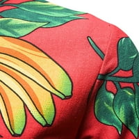 FRAGARN muški kratki ovratnik casual majica Havajska plaža Cvjetna košulja s kratkim rukavima