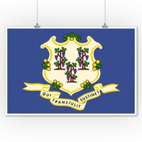 Državna zastava Connecticut -a, otisak slova