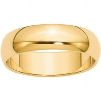 Zaručnički prsten od žutog zlata polukružnog oblika od primarnog karatnog zlata, veličine 12,5