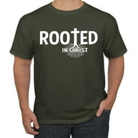 Majica s grafičkim prikazom A. H. nadahnuta Kršćanska muška majica, vojna Zelena, mala