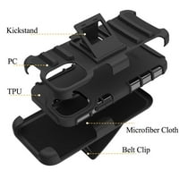BEMZ FOLS CASE CASE SKULE dizajniran za iPhone Mini: Čvrsti zaštitni pojas Clip Kickstand oklopni poklopac s EDC