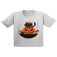 Majica za Noć vještica nespretni stilovi, dječje majice s mačkom od bundeve