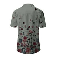 Ženski vrhovi s cvjetnim printom iz donjeg dijela, Vintage bluza s cvjetnim printom, vrhovi s izrezom u obliku