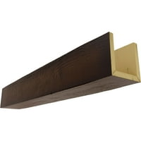 Ekena Millwork 8 W 4 h 14'l 3-strana gruba pilana Endurathane Fau Wood Strop Grep, Premium trešnja