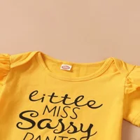 Djevojke '”Little Miss Sassy“ Set Cvjetnih hlača s kratkim rukavima