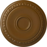 Ekena Millwork 1 4 OD 1 2 P Caputo stropni medaljon, ručno oslikani Smokey Topaz