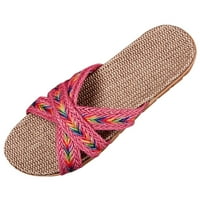 Adviicd kožni jastuci za žene sandale na plaži ženske cipele ljetne papuče šljokice kvadratni nožni prsti modni