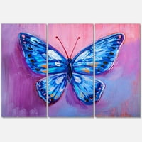 DesignArt 'drevni plavi leptir i' moderni platno zidne umjetničke tiska