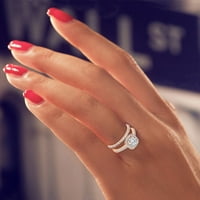 + pribor ogrlica naušnice prsten ženski prsten s rhinestones muški nakit prstenje Veličina 6 - legura poklon parovi