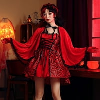 Rasprodaja Za Noć vještica Ženska Moda Noć vještica gotička igra po mjeri minidress crvena, broj, crvena 10