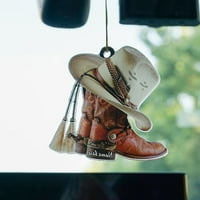 Prilagođeni konji ljubavnik kauboja kaubojske šešire čizme dekor Poklonske čizme za viseće kauboje opreme za automobil