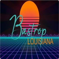 Bastrop Louisiana vinil naljepnica Stiker Retro Neon Design