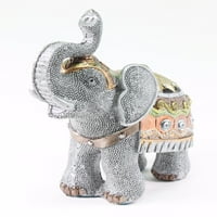 Feng Shui 6,5 Sivi Slon bogatstvo Sretna figurica Kućni dekor poklon za domaćinstvo