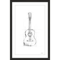 Marmont Hill skica gitare uokvirena slika