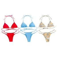Ženski dvodijelni bikini kupaći kostim kupaći kostim s naramenicama trokut Bikini zavoj kupaći kostim
