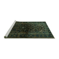 Tradicionalni pravokutni perzijski tepisi u tirkizno plavoj boji, 5' 7', koji se mogu prati u perilici od strane