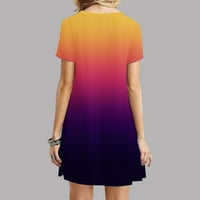 ljetne haljine za žene rasprodaja ispod $ $ ' O ' A ženska labava Mini haljina s kratkim rukavima s gradijentnim