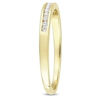 Ženski prsten za obljetnicu od 10 karatnog žutog zlata od žutog zlata, polu-vječnost
