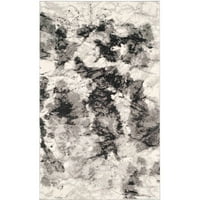 Apstraktni tepih u retro-donjem dijelu, kremasto siva, 6' 9