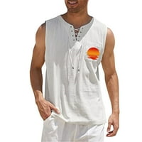 Muška majica bez rukava ljetna ležerna sportska majica bez rukava s uzorkom fitness mišića za muškarce