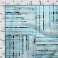 Oneoone pamučni dres svijetloplave trake tkanine šivaći zanatske projekti tkanine otisci po dvorištu široko