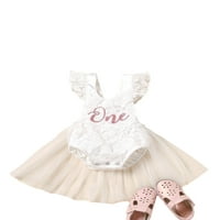 Kombinezon za novorođene djevojčice odjeća za 1. rođendan Tutu haljina s boho printom od čipke odjeća za prvi