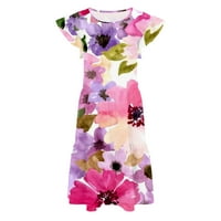Ljetne haljine za žene Spring Break Plaža Slatka labava haljina s cvjetnim printom