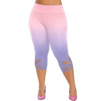Rasprodaja Capri za žene 7,00 USD Plus size capri joga Casual hlače za žene ružičaste veličine 12