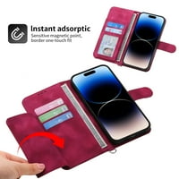 DTECK cvjetna futrola za iPhone Plus, magnetska kožna karata utora za džep kućišta od udara od udara od udara
