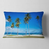 Dizajn Svijetla i bistra tropska plaža - jastuk za bacanje mora - 12x20