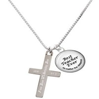 Nakit od nehrđajućeg čelika od nehrđajućeg čelika 31: - ukršteni križ vječna ljubav - ogrlica s privjeskom u obliku