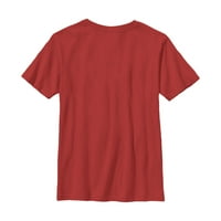 Crvena majica s grafičkim printom za dječake-dizajni od