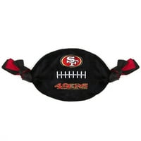 Kućni ljubimci Prvi NFL San Francisco 49ers Flattie Football Toy - Licensied, Meki -plug izdržljivih igračaka