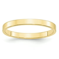 Lagani ravni zaručnički prsten od 10k žutog zlata, veličine 6. Q-1FLL025-6.5