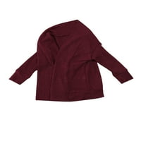 Kardigan za djevojčice s otvorenim prednjim dijelom majica za djevojčice džemper od flisa jesenski zimski kaput
