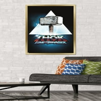 Thor: ljubav i grom - zidni poster s logotipom, uokviren 22,37534