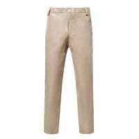 Booker muške hlače Sim Uklanjanje sjajne kožne trendovske solidne boje odjeće Ravne noge hlače