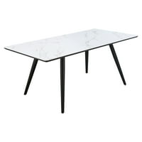 Blagovaonski stol u bijeloj i crnoj boji