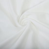 Ženski vrhovi Četvrtog srpnja, pulover s okruglim vratom s dugim rukavima, Bijeli;