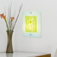 11 zelena i bijela moderna pravokutna LED zidna svjetiljka