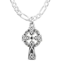 Ženska ogrlica s privjeskom od srebra u irskom keltskom čvoru