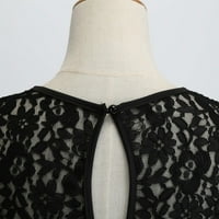Retro ženska Vintage haljina bez rukava iz 1950-ih s čipkastim spojem, jednobojna maturalna ljuljačka