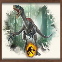 Zidni poster Jurski svijet: Dominion-Therizinosaurus u fokusu, uokviren 22.375 34