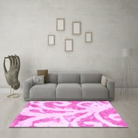 Moderne pravokutne apstraktne ružičaste prostirke za prostore tvrtke, 5' 7'