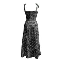 Boemska labava ležerna suknja Ljetna cvjetna suspenzija duga suknja frilly