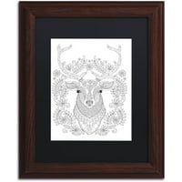 Zaštitni znak likovna umjetnost Životinje 19 Canvas Art by Hello Angel, Black Matte, Wood Frame