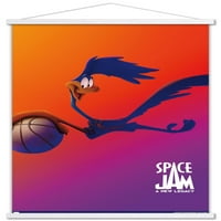 Svemirski džem: Nova ostavština-cestovni trkač, zidni plakat s jednim listom s drvenim magnetskim okvirom, 22.375