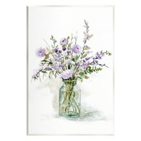 Graciozan aranžman cvijeća lavande, klasična staklena vaza, grafika Bez okvira, zidni tisak, dizajn Carol Robinson