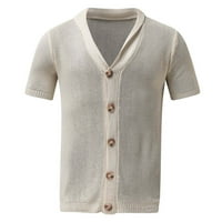 Tanki džemper kratkih rukava s proljetnim reverom muški ljetni top jednobojna Muška bluza muška košulja