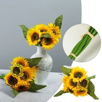 NJSPDJH Umjetno cvijeće s vazama umjetnim buketima suncokreta cvjetovi prikladni za vjenčani banket ukras kuće